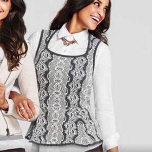 CAbi Wonderful Me Peplum Hem Sweater Vest Style Number 887